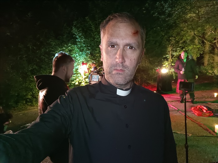 Nathan Head filming Dracula Rise of the Vampire